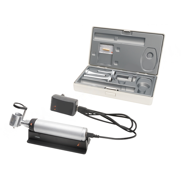 Отоскоп ветеринарный G100 с рукояткой перезаряжаемой BETA 4 NT, c принадлежностями Heine