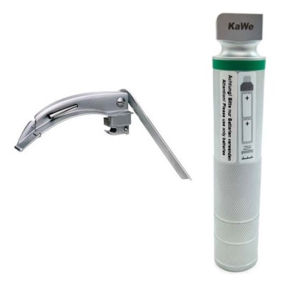 Ларингоскоп с клинком № 2 MEGALIGHT, увеличенное световое пятно, для проведения затрудненной интубации, на батарейках, LED лампа, интегрированный световод