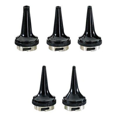 Воронка ушная многоразовая (комплект из 5 шт. 2,2/2,8/3,5/4,5/5,5 мм) (Vet длина 40 мм, арт. G-000.21.316) Heine